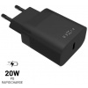 Sieťová nabíjačka FIXED s výstupom USB-C a podporou PD, 20 W, čierna FIXC20N-C-BK
