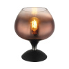 Stolová lampa Globo 15548T2G MAXY E27 40 W čierna/sklo