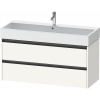 DURAVIT Ketho 2 závesná skrinka pod umývadlo, 2 zásuvky, 1184 x 460 x 549 mm, biela super matná, K25279084840000