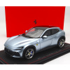 Bbr-models Ferrari Purosangue Suv 2022 - Con Vetrina - S vitrínou 1:18 Grigio Alloy - Blue Grey Met