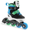 Spokey JOY Detské kolieskové korčule, čierno-modré, ABEC7 Carbon, veľ. 27-34