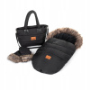 Zimná súprava HappyBee Trinity Black - fusak, rukavice, taška