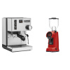 Rancilio Silvia BC + Eureka Helios 65, ferrari red