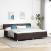 zahrada-XL Posteľ s pružinami a matracom krémová 90x200 cm Tmavo hnedá 3340300