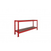 Nekonečný priemyselný regál Trestles RNC 1400x2000x800, nosnosť 1600 kg, 2 police Farba: červená