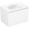 Mexen Orio, kúpeľňová skrinka 70 cm s umývadlom Vela, 1 zásuvka, biela matná, 91A10-07047-1-BF01-W23M01