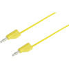 VOLTCRAFT MSB-300 merací kábel lamelový zástrčka 4 mm silikon 1.00 m žltá 1 ks; MSB-300-1-GB
