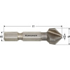Karnasch 404020050 | Kužeľový záhlbník DIN 335 tvar C 90° 16,5x3,2-47x6,35 mm, s uchytením bit dlhý