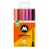 Akrylové Popisovače Molotow - One4All 127HS Pink Set - Ružová sada 6 kusov
