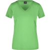 James & Nicholson | JN 735, Dámske tričko s výstrihom do V, zelená lime, XXL