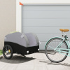 Vozík za bicykel, čierno sivý 45 kg, železo-ForU-94133