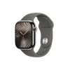 Apple Watch Series 10 GPS + Cellular 46mm Natural Titanium Case with Stone Grey Sport Band - M/L MWYA3QC/A