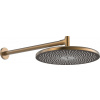 Hansa Hlavová sprcha Aurelia na stěnu včetně sprchového ramena broušený bronz 4726030081