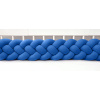 Supelkowelove Plyšový mantinel do postieľky - štvoritý pletenec modrý Rozmery: 240 cm