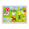Viga Detské drevené puzzle Farma 30x23x1 plnofarebný motív