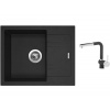 Set Sinks LINEA 600 N Granblack + batéria Sinks MIX 3 P Granblack