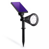 Interlook YNG-4LED | Zapustené LED solárne záhradné svietidlo | biela, teplá farba svetla | SPOT reflektor | 250lm, 2200mAh, 4 LED