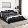 vidaXL Súprava obliečok čierno-biela 240x220 cm bavlna - Čierne pruhy - 88913-247516