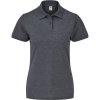 Fruit of the Loom Polokošile Lady-Fit 65/35 Polo, krátký rukáv, dámská COT163212t3701-dark heathe S Melír šedá tmavá
