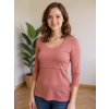 Dojčiace tričko Katherine, 3/4 rukáv, staroružové L/XL