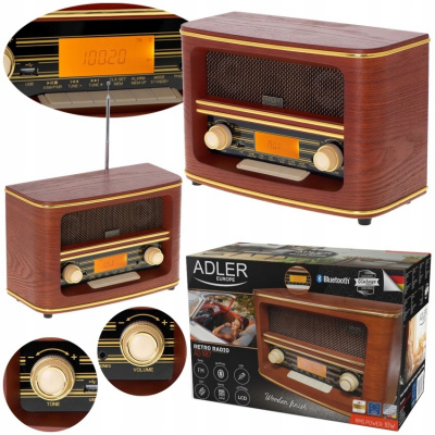 Radio Štýlový Retro FM LCD Bluetooth 30 staníc (Radio Štýlový Retro FM LCD Bluetooth 30 staníc)