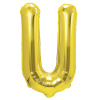 Party Zlatý fóliový balón písmeno U 40 cm