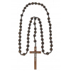 Ruženec dekoratívny (RKZ025) drevo + šnúrka - tm. hnedý