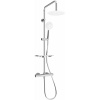 Mexen KT67 nadomietková sprchová súprava s dažďovou sprchou a termostatickou batériou, chróm/biela - 771506793-00