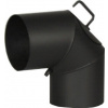 Koleno dymové 160 mm / 90° / 1,5 mm s čistiacim otvorom a klapkou hrubostenné
