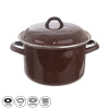 Kastrol smalt BROWN LEM 2,5 l s poklicou - ORION