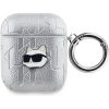 Karl Lagerfeld PU Embossed Choupette Head Puzdro na AirPods 1/2 KLA2PGCHPS