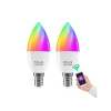 NOUS 06432889 Smart LED žárovka E14 4,5W RGB P4/2pack WiFi Tuya sada 2ks