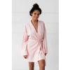 Velurový župan Gianna světle růžový - L/XL