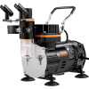 Vevor Airbrush sada s kompresorom, 2× grav. dvojfukčné pištole na modely JCBTZOGMM9MOF3D7EV2