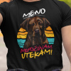 Tričko s potlačou LABRADORSKÝ RETRIEVER + slogan Pánsky Čierna 110 cm/4 roky