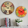 Nástenné hodiny s retro dreva vo vidieckom štýle 30 cm (Nástenné hodiny s retro dreva vo vidieckom štýle 30 cm)