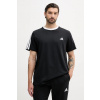 Bavlnené tričko adidas Essentials 3-stripes pánske, čierna farba, s nášivkou, JV6762 XXS
