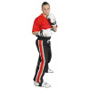 TOP TEN T-Shirt, V-Neck for kickboxing “Superfighter Collection” - black-white, size S Size: 140, 140 cm, Color: Red - Black