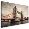 Wall image Bridge Tower Bridge Retro Style 90x60 (Wall image Bridge Tower Bridge Retro Style 90x60)