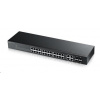Zyxel GS1920-24V2 28-portový gigabitový WebManaged Switch, 24x gigabitový RJ45, 4x gigabitový RJ45/SFP, bez ventilátora