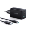 GaN 65W USB-A 2x USB-C nabíjačka čierna + USB-C - USB-C 100W kábel 1,2 m TCG01 Joyroom