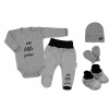 Baby Nellys Súpravička do pôrodnice Princ - sivá 62 (2-3m)