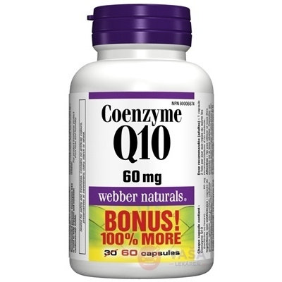 Webber Naturals Koenzým Q10 60 mg 60 kapsúl (30+30 zadarmo)