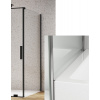 SANSWISS AMALIA D35F1V ATYP výška do 225cm, 60 - 120cm skrátená bočná stena do kombinácie na strane dverí, čierna mat, sklo číre, D35F1VSM20607
