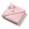 BabyOno Bambusová osučka s kapucňou 100x100cm ružová