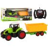 LEAN Toys RC traktor s prívesom 1:16 zelený s diaľkovým ovládaním