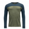 Devold Norang Merino 150 Shirt Man lichen melange/night XL; Zelená triko
