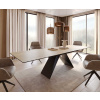 Jedálenský stôl Edge 200-300x100 keramický Laminam® Sabbia vo farbe