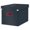 Leitz Sivý kartónový úložný box s vekom 32 x 36 x 31 cm