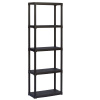 ARTPLAST Plastový regál LINEA TEMPO 5 políc 70 x 30 x 176 cm čierny